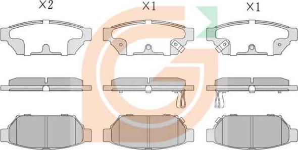 GAMA GA20244 - Kit de plaquettes de frein, frein à disque cwaw.fr