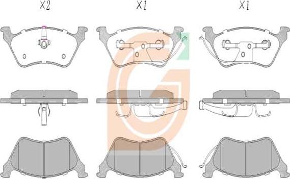 GAMA GA20245 - Kit de plaquettes de frein, frein à disque cwaw.fr