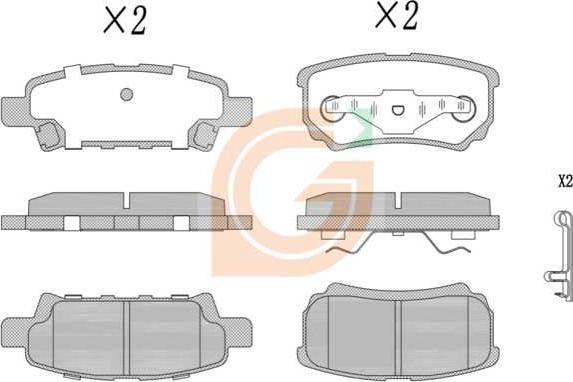 GAMA GA20250 - Kit de plaquettes de frein, frein à disque cwaw.fr