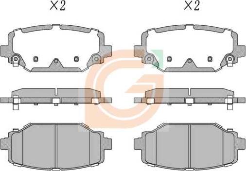 GAMA GA20251 - Kit de plaquettes de frein, frein à disque cwaw.fr