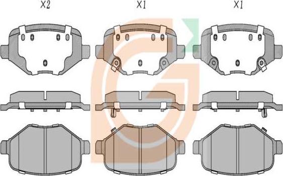 GAMA GA20252 - Kit de plaquettes de frein, frein à disque cwaw.fr