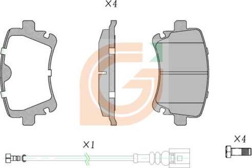 GAMA GA20262 - Kit de plaquettes de frein, frein à disque cwaw.fr