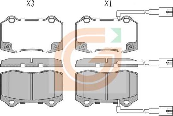 GAMA GA20267 - Kit de plaquettes de frein, frein à disque cwaw.fr