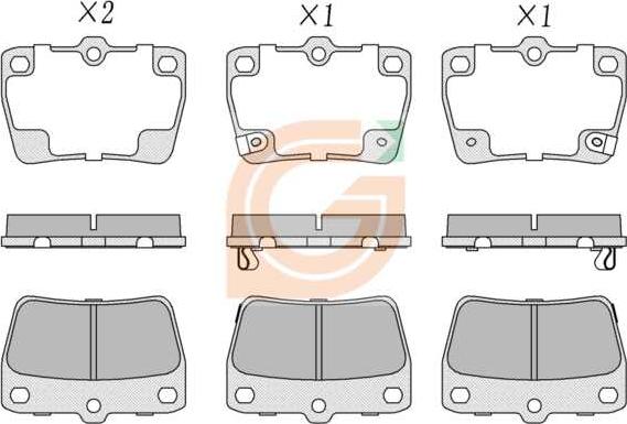 GAMA GA20284 - Kit de plaquettes de frein, frein à disque cwaw.fr