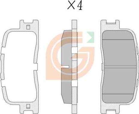 GAMA GA20288 - Kit de plaquettes de frein, frein à disque cwaw.fr