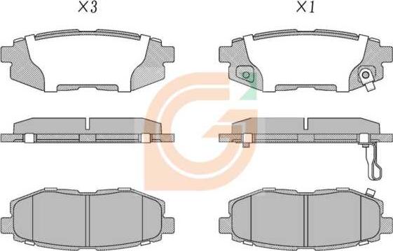 GAMA GA20282 - Kit de plaquettes de frein, frein à disque cwaw.fr