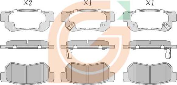 GAMA GA20886 - Kit de plaquettes de frein, frein à disque cwaw.fr