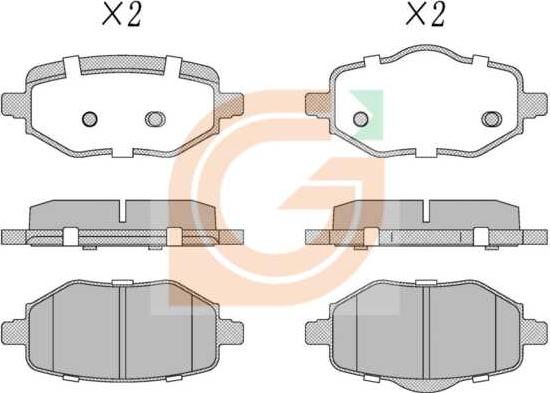 GAMA GA20236 - Kit de plaquettes de frein, frein à disque cwaw.fr