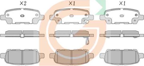 GAMA GA20231 - Kit de plaquettes de frein, frein à disque cwaw.fr