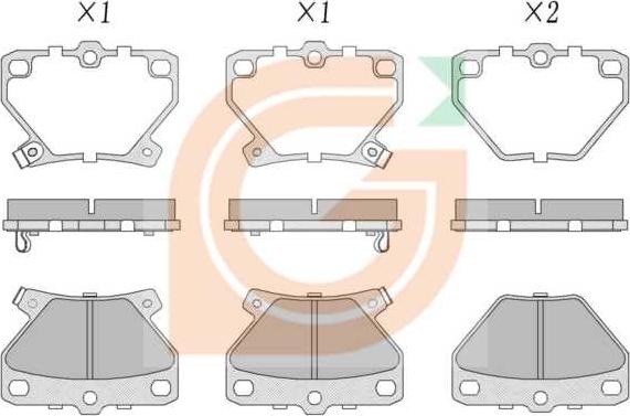 GAMA GA20276 - Kit de plaquettes de frein, frein à disque cwaw.fr