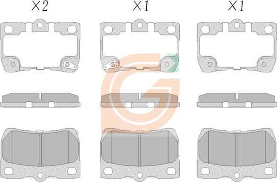 GAMA GA20277 - Kit de plaquettes de frein, frein à disque cwaw.fr