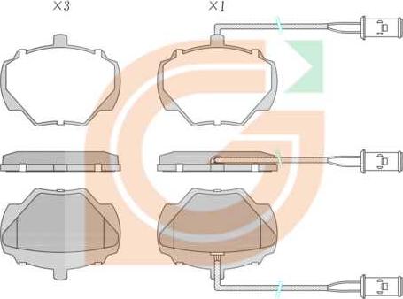 GAMA GA20797 - Kit de plaquettes de frein, frein à disque cwaw.fr