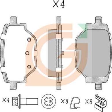 GAMA GA20745 - Kit de plaquettes de frein, frein à disque cwaw.fr