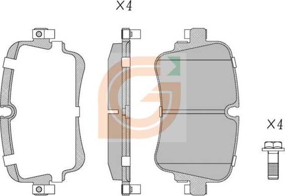 GAMA GA20705 - Kit de plaquettes de frein, frein à disque cwaw.fr