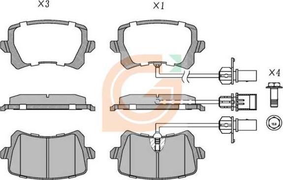 GAMA GA20715 - Kit de plaquettes de frein, frein à disque cwaw.fr