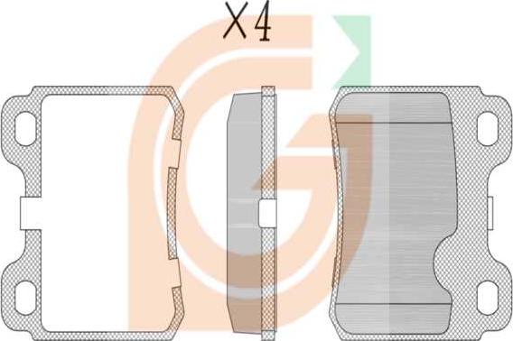 GAMA GA20784 - Kit de plaquettes de frein, frein à disque cwaw.fr