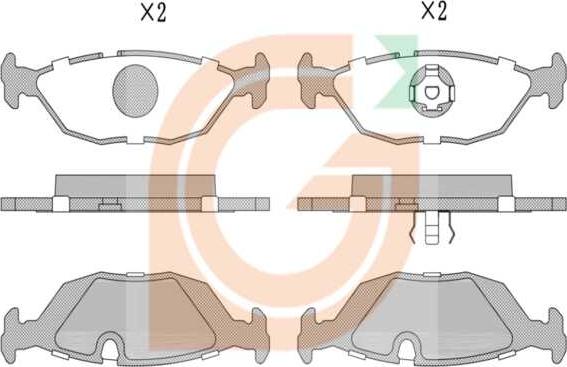 GAMA GA20895 - Kit de plaquettes de frein, frein à disque cwaw.fr