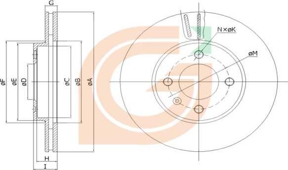 GAMA GM20092 - Disque de frein cwaw.fr