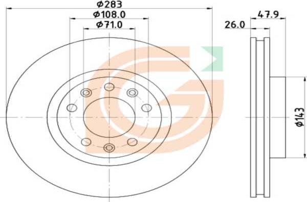 GAMA GM20040 - Disque de frein cwaw.fr