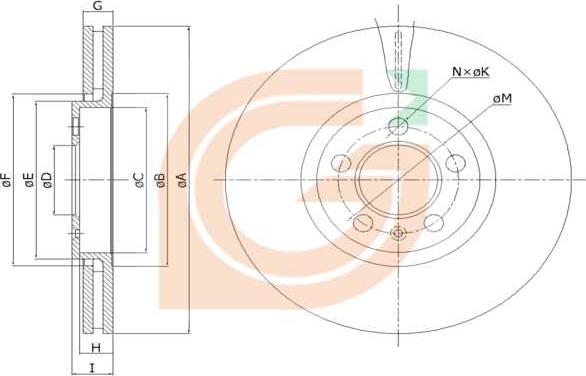 GAMA GM20068 - Disque de frein cwaw.fr