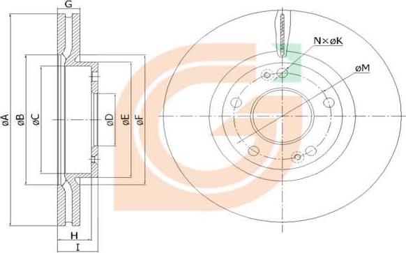 GAMA GM20016 - Disque de frein cwaw.fr