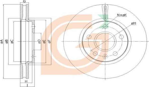 GAMA GM20020 - Disque de frein cwaw.fr