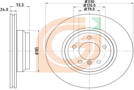 GAMA GM20804 - Disque de frein cwaw.fr