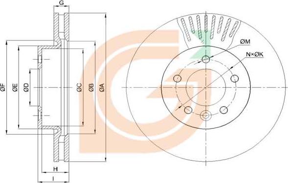 GAMA GM20200 - Disque de frein cwaw.fr