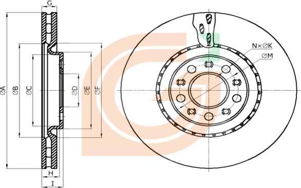 GAMA GM20233 - Disque de frein cwaw.fr