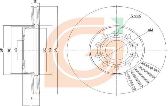 GAMA GM20225 - Disque de frein cwaw.fr