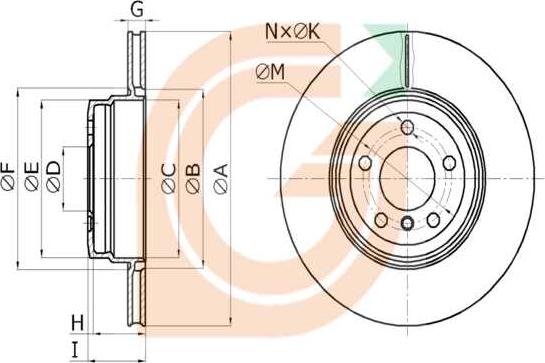 GAMA GM20721 - Disque de frein cwaw.fr