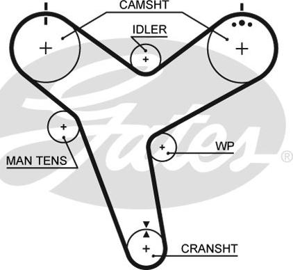 Gates 5380XS - Courroie de distribution cwaw.fr