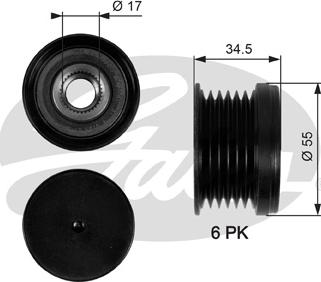 Gates OAP7090 - Poulie, alternateur cwaw.fr