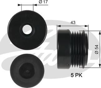 Gates OAP7031 - Poulie, alternateur cwaw.fr