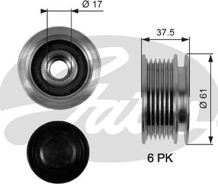 Gates OAP7072 - Poulie, alternateur cwaw.fr