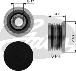 Gates OAP7109 - Poulie, alternateur cwaw.fr