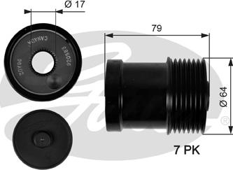 Gates OAP7104 - Poulie, alternateur cwaw.fr