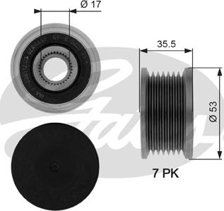 Gates OAP7110 - Poulie, alternateur cwaw.fr