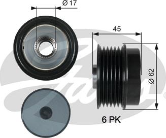 Gates OAP7180 - Poulie, alternateur cwaw.fr