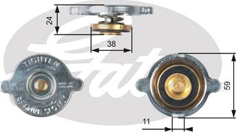 Gates RC119 - Bouchon de radiateur cwaw.fr