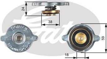 Gates RC113 - Bouchon de radiateur cwaw.fr