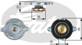 Gates RC112 - Bouchon de radiateur cwaw.fr