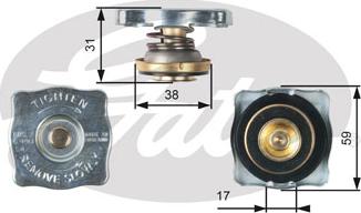 Gates RC130 - Bouchon de radiateur cwaw.fr