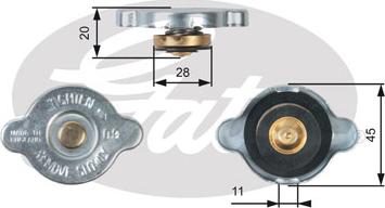 Gates RC124 - Bouchon de radiateur cwaw.fr