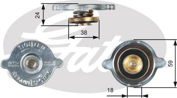 Gates RC125 - Bouchon de radiateur cwaw.fr