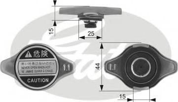 Gates RC126 - Bouchon de radiateur cwaw.fr