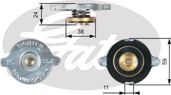 Gates RC120 - Bouchon de radiateur cwaw.fr