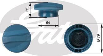 Gates RC205 - Bouchon, réservoir de liquide de refroidissement cwaw.fr