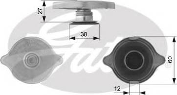 Gates RC225 - Bouchon de radiateur cwaw.fr