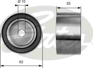 Gates T41002 - Poulie renvoi / transmission, courroie de distribution cwaw.fr